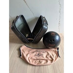 Vintage Brunswick Mr Rhino Bowling Ball w/ Hard Shell Case Accessories Retro Bag